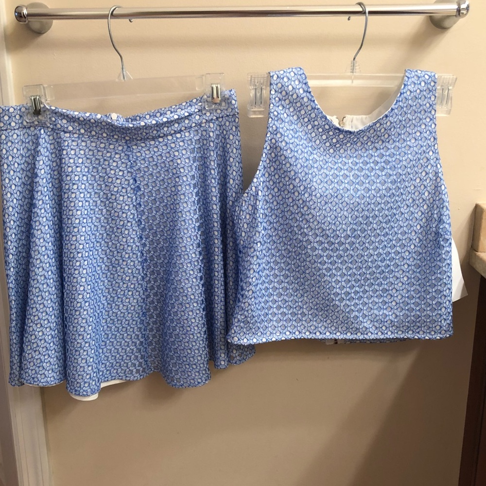Two-piece Design Lab crop top and skirt
